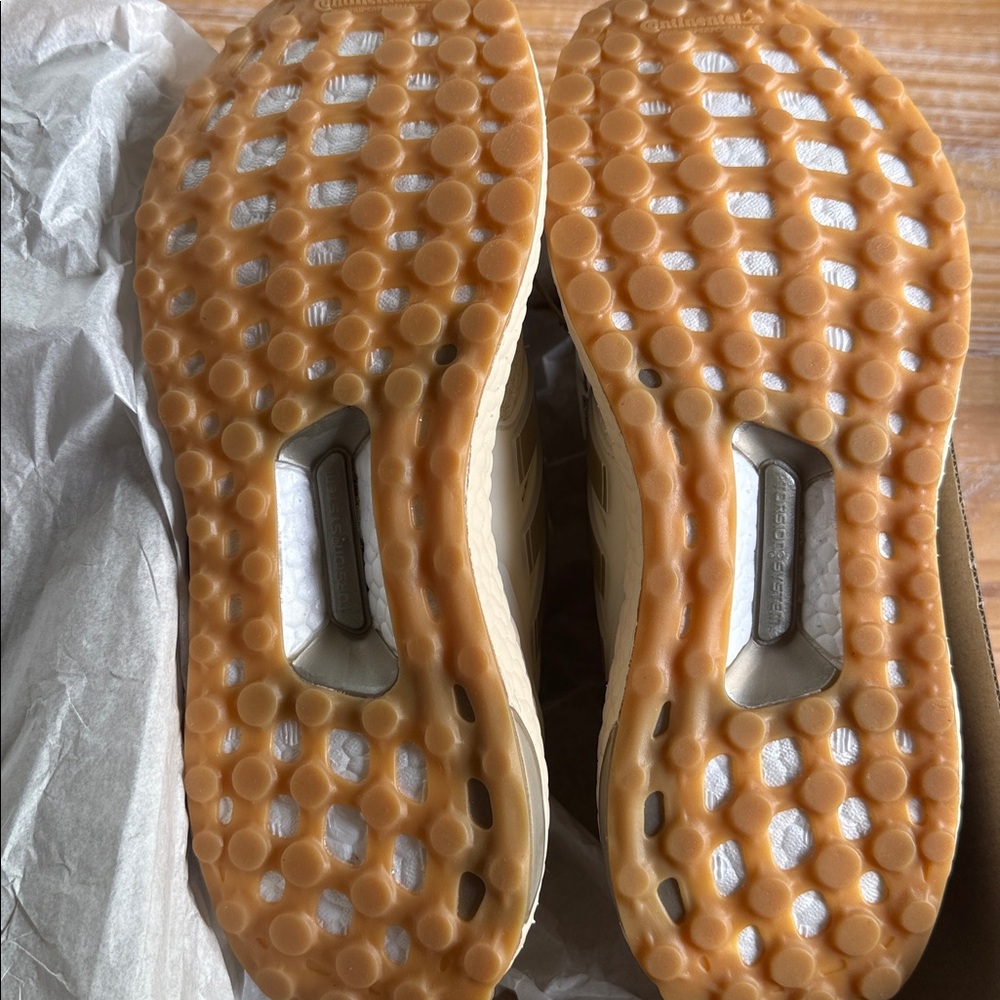 adidas Cream/Beige Ultraboost Knit Trainers - Picture 7 of 7